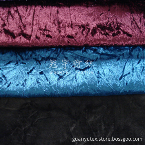 Short Pile Velour Fabric for Sofa (crumple)